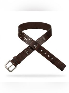 Heavy  leather riveted  belt